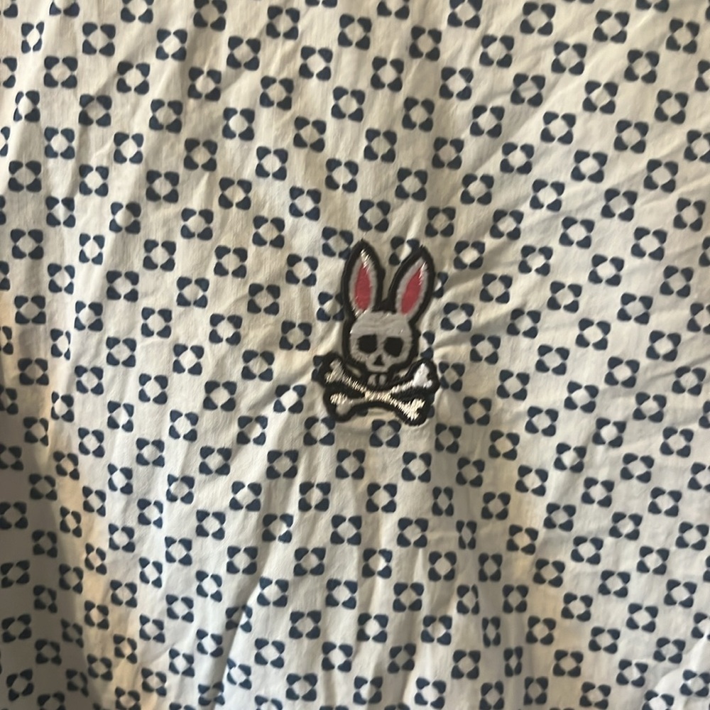 Psycho bunny men's size medium button up- worn once for photo